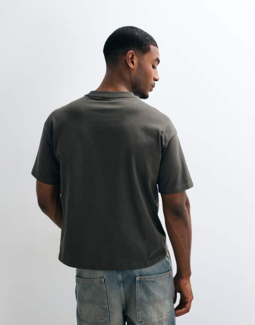 Weekday oversized t-shirt in dark khaki, 5 of 5