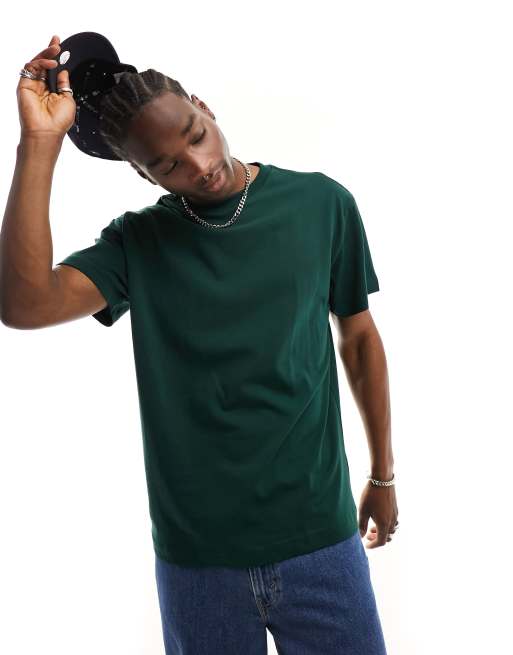 Weekday - Oversized T-shirt in flessengroen