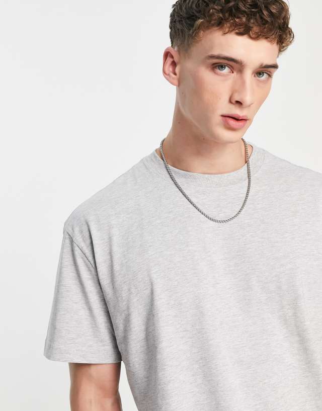 Weekday Oversized T-Shirt in gray melange