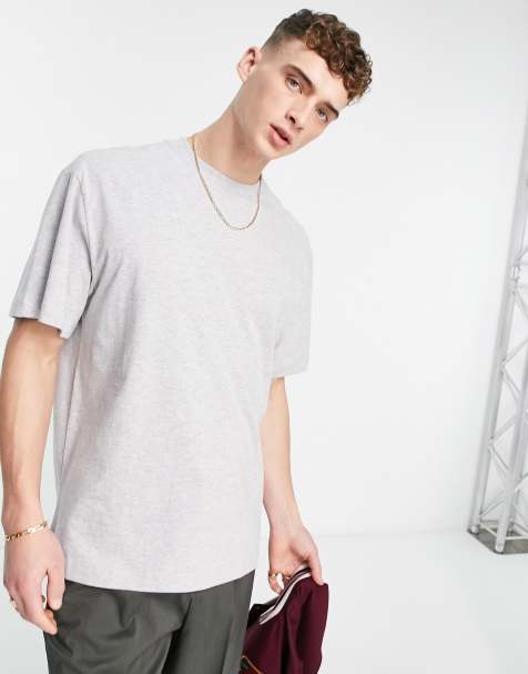 Weekday oversized t-shirt in grey melange