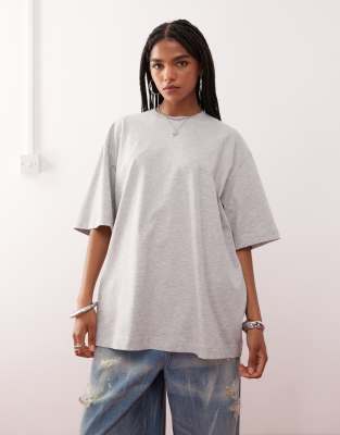 Weekday Oversized T-shirt In Gray