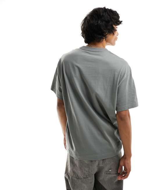 Weekday oversized t-shirt in khaki grey | ASOS