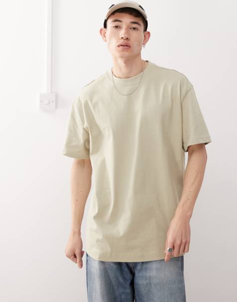 Weekday oversized t-shirt in khaki - view 1