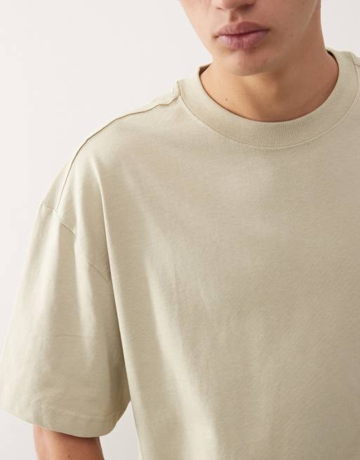 Weekday oversized t-shirt in khaki, 5 of 5