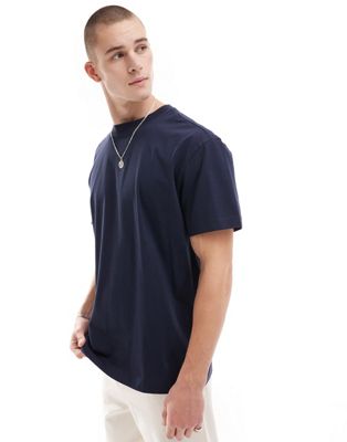 Weekday oversized t-shirt in navy