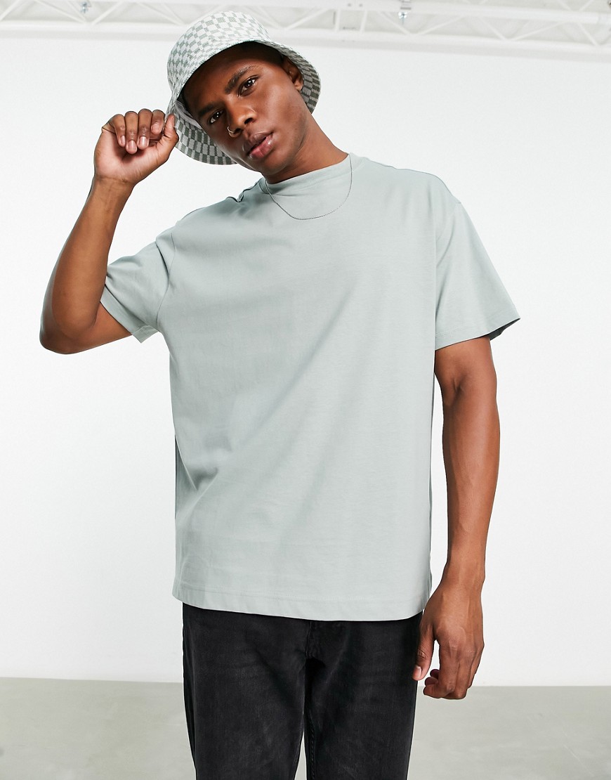 Weekday oversized t-shirt in sage-Green