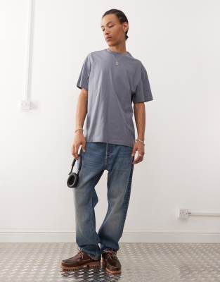 Weekday Oversized T-shirt In Blue