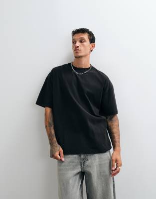 Weekday Oversized T-shirt In Black