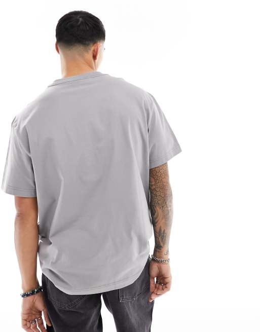 Weekday oversized t-shirt with energy graphic print in grey, 4 of 4