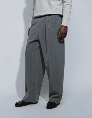 Weekday Oversized Tailored Pants In Gray