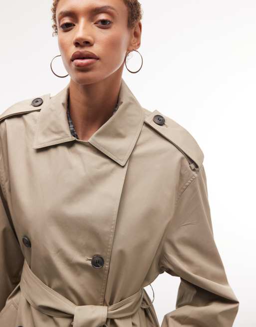 Weekday oversized trench coat in beige, 2 of 4