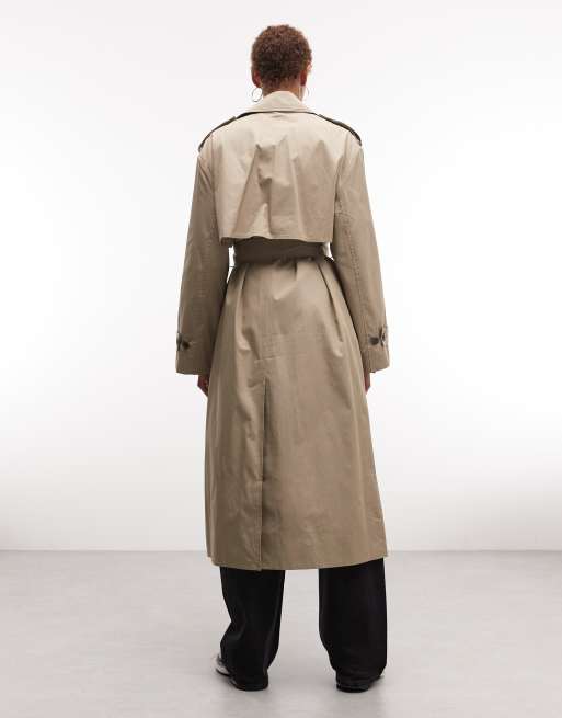 Weekday oversized trench coat in beige, 4 of 4