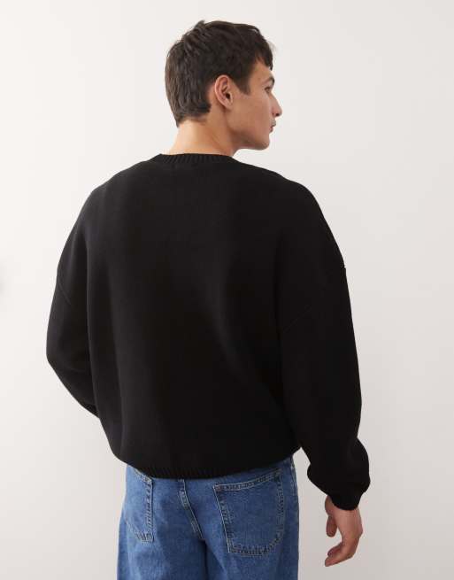 Weekday - Oversized trui in zwart, 3 van 5