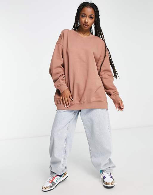 V neck drop outlet shoulder oversized sweater