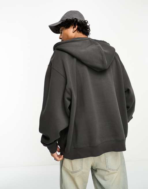 ドゥーズィーエムクラス　Oversized Zip Hoodie Weekday oversized zip hoodie with illusions graphic