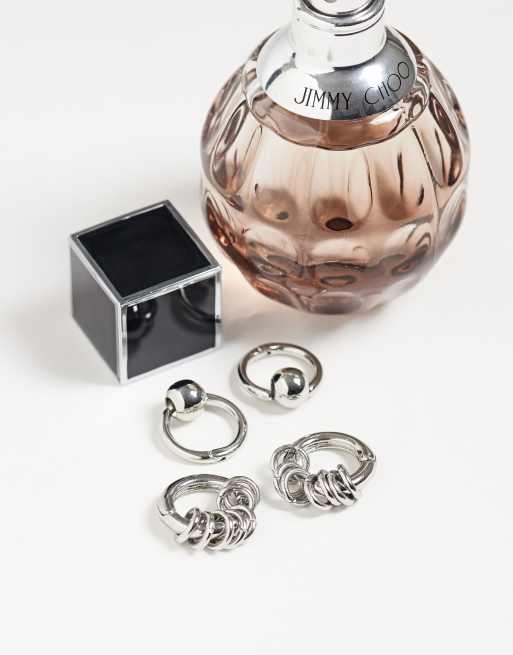 Weekday pack de 2 pendientes de aro mini en plata, 5 de 5