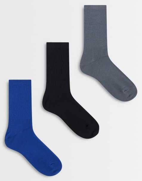 Weekday pack de 3 calcetines estilo deportivo en azul grisáceo y negro - view 1