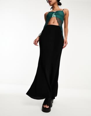 Long black hotsell mermaid skirt