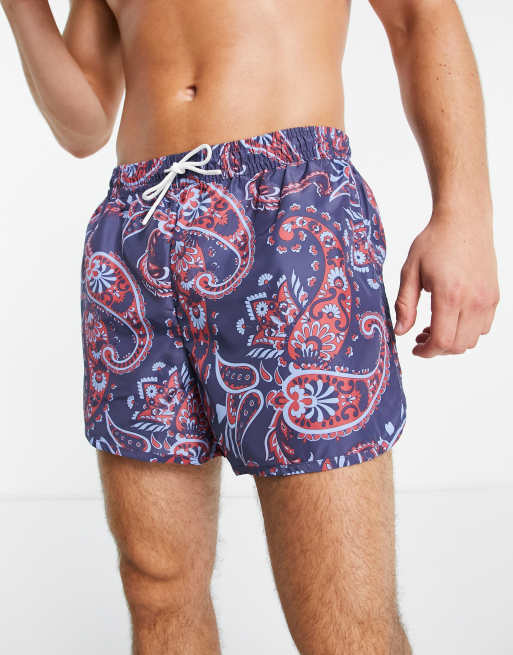 Paisley hot sale swim trunks