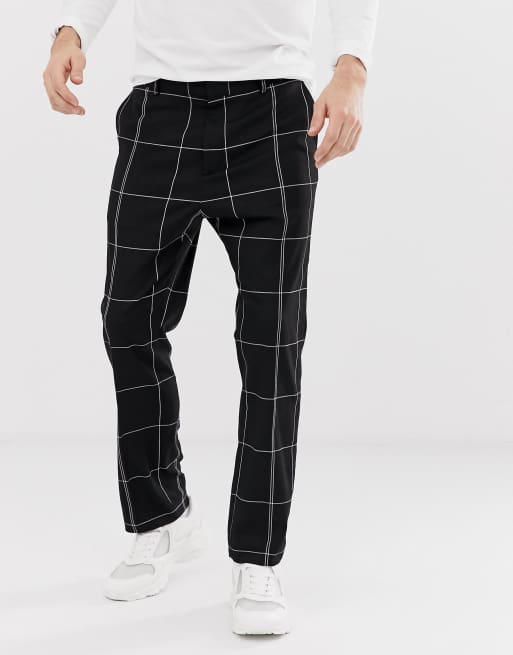 Pantalon a carreau 2025 noir et blanc