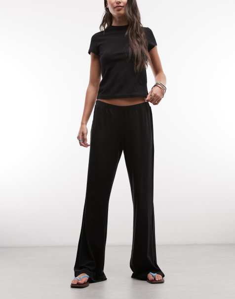 Weekday - Pantalon ample en jersey - Noir - view 1