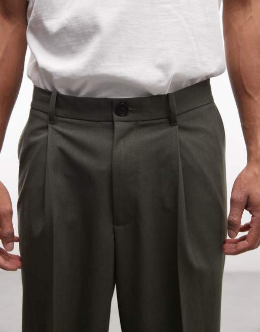 Weekday - Pantalon ample habillé - Vert kaki chiné, 4 de 5