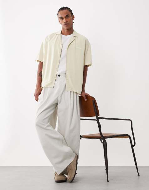 Weekday - Pantalon chino oversize - Beige clair - view 1