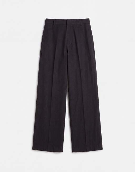 Weekday pantalon de costume ajusté à pli devant en noir chiné, 6 de 9