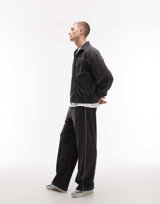 Weekday - Pantalon de jogging d'ensemble en velours - Gris foncé, 3 de 5