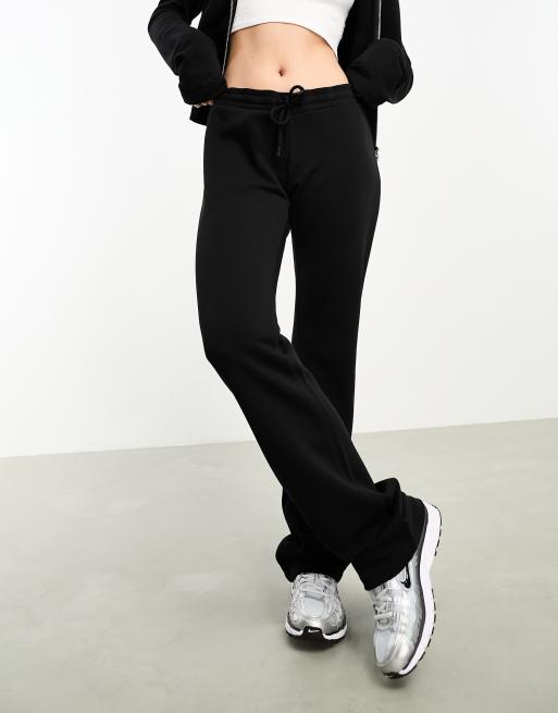 Weekday Pantalon de jogging d ensemble vas taille basse Noir