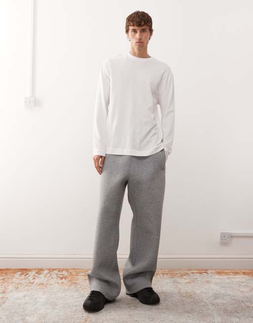 Weekday - Pantalon de jogging large en néoprène - Gris chiné