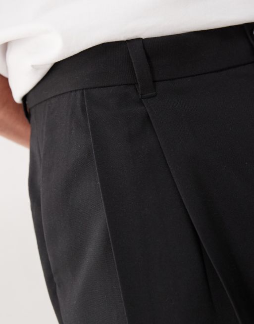Weekday - Pantalon large ajusté avec pinces sur l'avant - Noir, 3 de 5