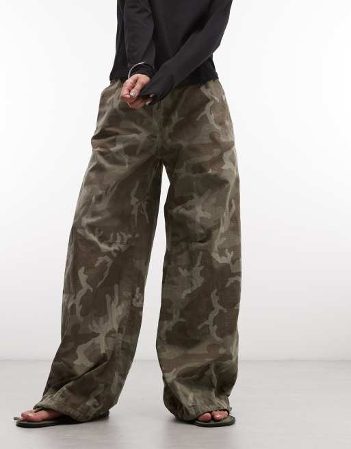 Weekday - Pantalon large en tissu ripstop à imprimé camouflage, 3 de 5
