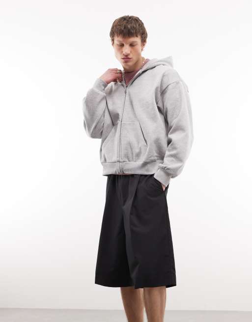 Weekday - Pantaloncini da abito neri oversize, 2 di 5