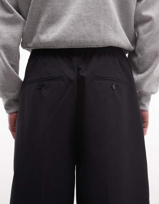 Weekday - Pantaloncini da abito neri oversize, 5 di 5