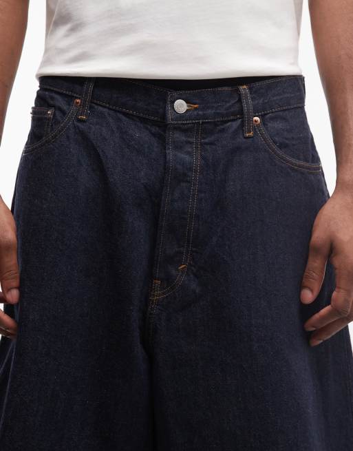 Weekday - Pantaloncini lunghi ampi blu scuro, 5 di 5