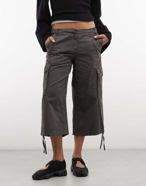 Weekday pantalones cargo cortos ripstop en gris oscuro - view 1