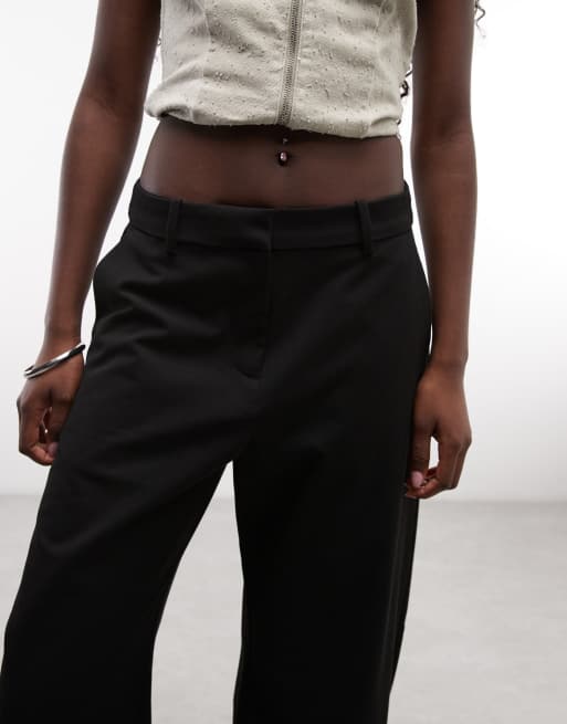 Weekday - pantalones de sastre barrel en negro, 3 de 5