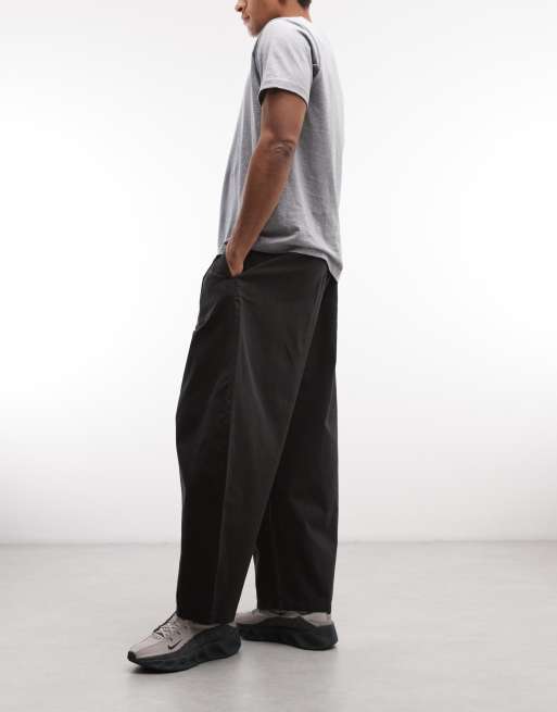Weekday - Pantaloni a cilindro facili da indossare neri, 3 di 5