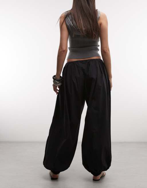 Weekday - Pantaloni a palloncino neri a pieghe, 5 di 5