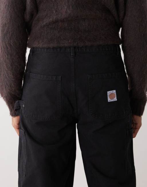 Weekday - Pantaloni oversize in tela nero slavato, 5 di 5