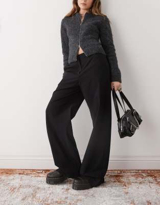 Weekday - Pantaloni sartoriali neri a fondo ampio - view 1