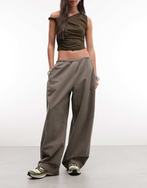 Weekday - Pantaloni stile parachute grigio medio, 2 di 5