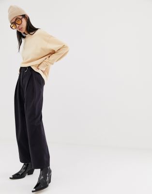 high waisted pants paper bag