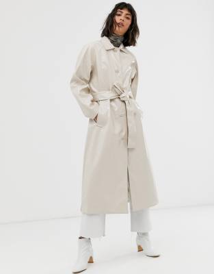 light beige long coat