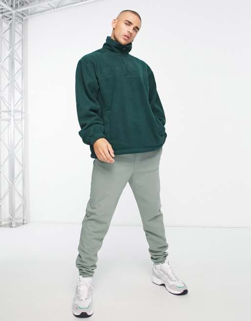 Green fleece cheap sweatshirt