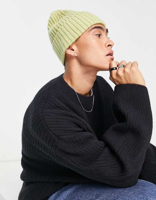 Weekday Paul beanie in sage