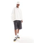 [Weekday] Weekday Paula oversized boxy fit sweatshirt in white 2XS White