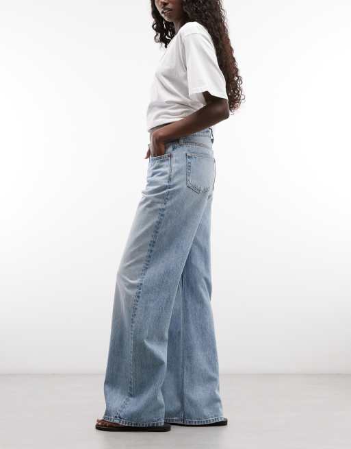 Weekday - Paz - Jean ample taille mi-haute - Bleu délavé, 3 de 5