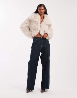 Weekday Paz Mid Waist Wide Leg Jeans In Blue